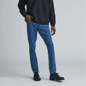 NEW EVERLANE The Slim 4-Way Stretch Organic Jean Uniform in Marine Size 38 X 30